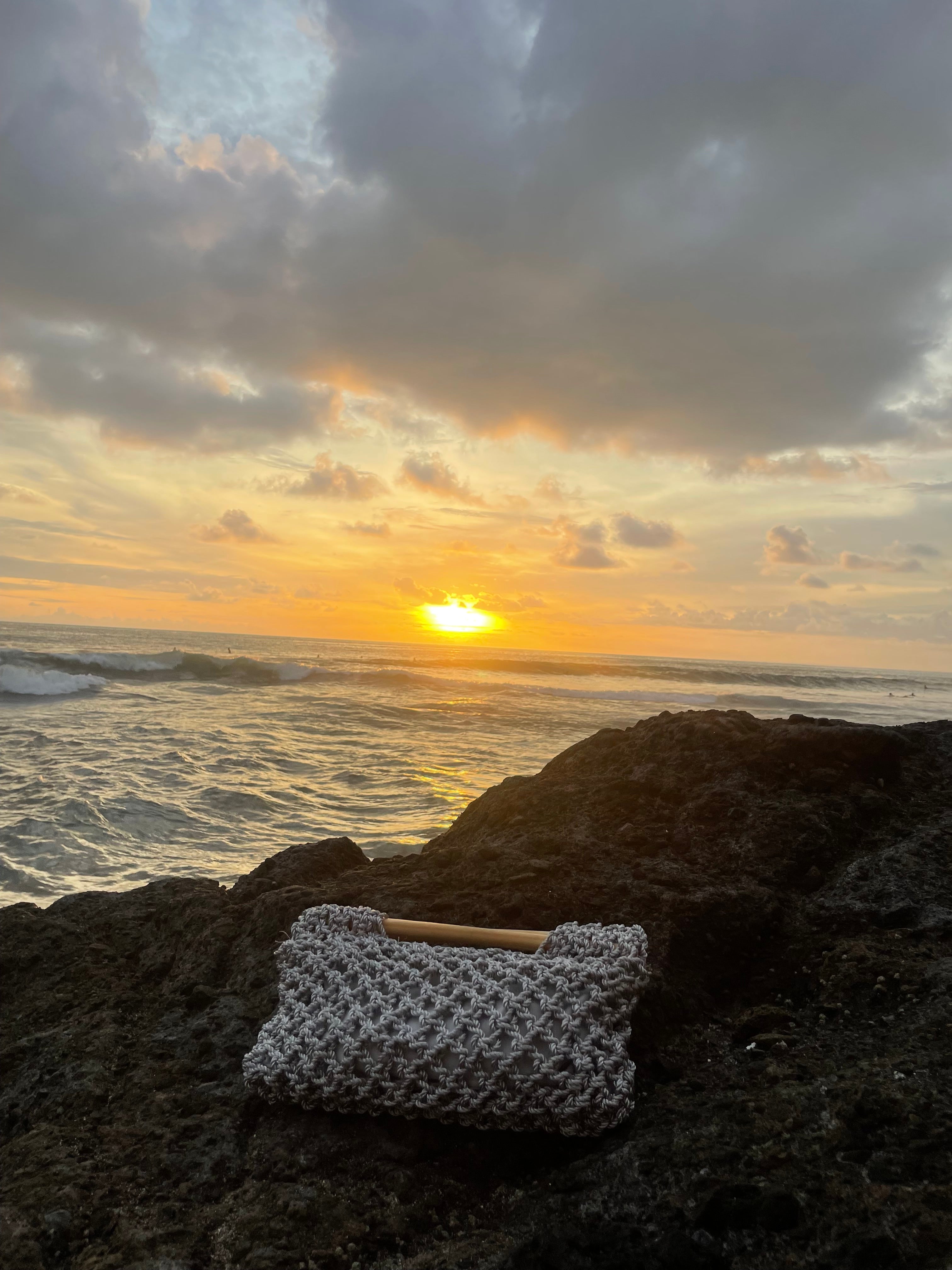 Allhers metallic beach bag