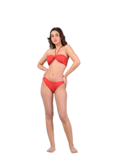Drawstring Tie Halter Bikini Set